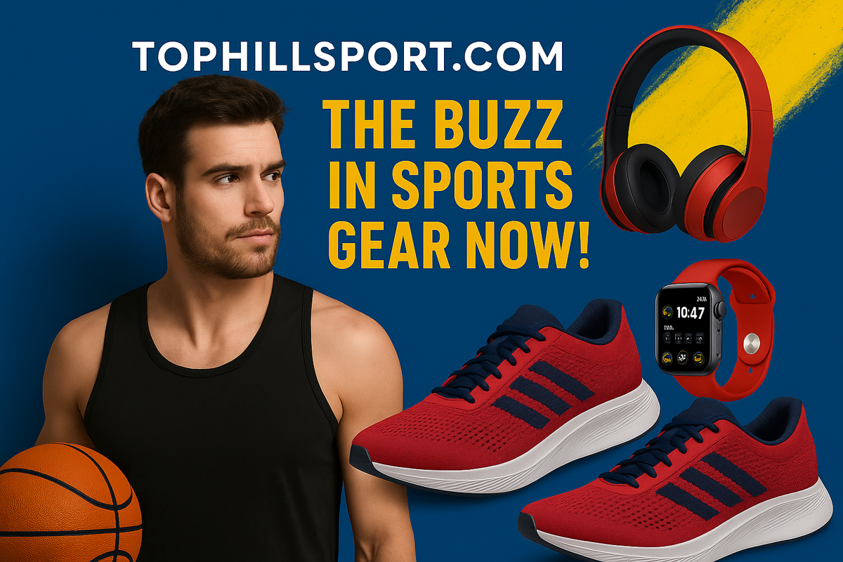Male athlete with basketball promoting TophillSport.com sports gear